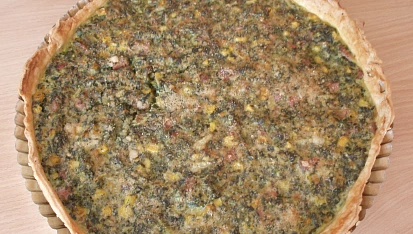 Slaný špenátový koláč