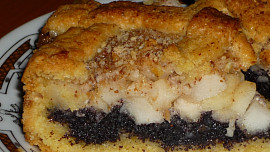 Křehký makový koláč s jablky