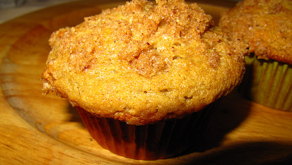 Banánové muffiny s drobečky