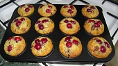 Čokoládovo třešňové muffiny
