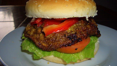 Houbový burger