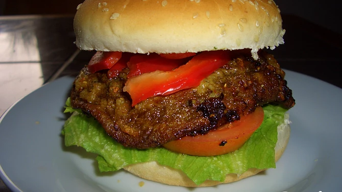 Houbový burger