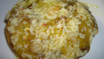 Houbový burger, naložená houba