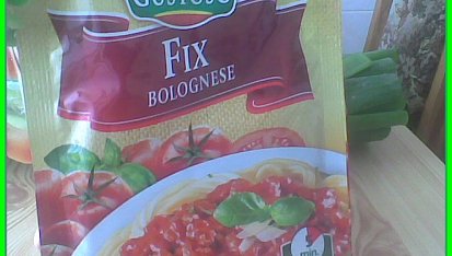 Omáčka s mletým masem na těstoviny, Fix  v Kauflandu-odd koření,polévky v sáčku ap