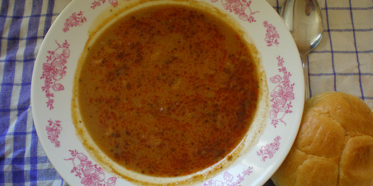 Dršťková polévka z kotrče