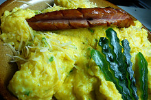 Krémová polenta s vejci