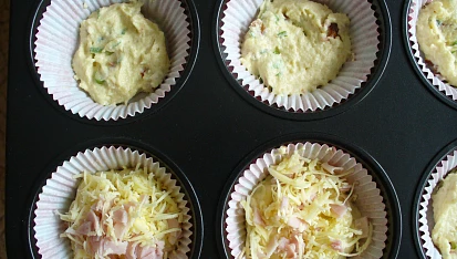 Plněné slané muffiny
