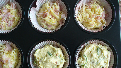 Plněné slané muffiny