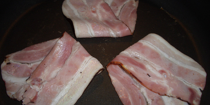 slanina složená do tvaru V