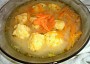 Drožďovomrkvová polévka s mrkvovosýrovými nočky