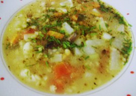 Houbová polévka s kroupama