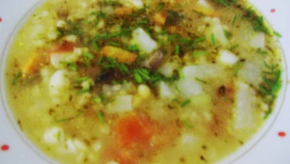 Houbová polévka s kroupama, Houbová polévka s kroupama