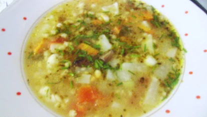 Houbová polévka s kroupama, Houbová polévka s kroupama