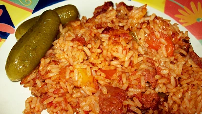 Rizoto s hovězím masem ve vlastní šťávě