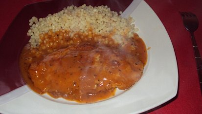 Obracený řízek s tarhoňou