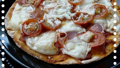 Pidi pita pizza, Foto (bez bazalky)