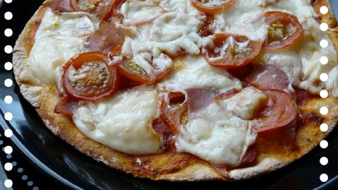 Pidi pita pizza, Foto (bez bazalky)