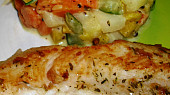 Pangasius s cuketovo-patizonovým teplým salátem, Pangasius s cuketovo-patyzónovým teplým salátem