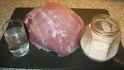 Domácí vepřová šunka, ingredience