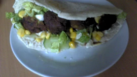 Falafel v pitta chlebu