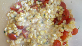 Plnená tykev ( cuketa ) s kukuřicí