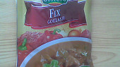 Vepřová játra na hříbkách, rajčatech a paprice, Fix goulash v Kauflandu-odd koření,polévky v sáčku ap