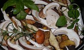 Pečené lesní houby v hořčičném bešamelu
