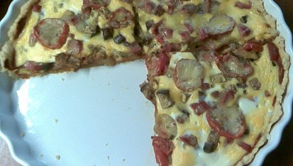 Tarte koláč s lilkem a cuketou