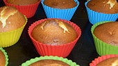 Tvarohové muffiny s čokoládou, po vyndání z trouby
