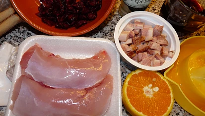 Králičí filety ve svěží marinádě, ingredience