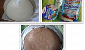 Čoko-malinový/jahodový dort, dno s pečícím papírem/suroviny/pečeme