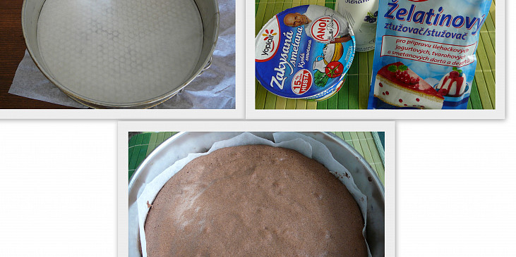 Čoko-malinový/jahodový dort (dno s pečícím papírem/suroviny/pečeme)