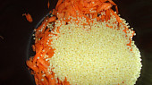 Těstovinová rýže s mrkví a masem  "pro nejmenší"