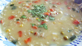 Drožďovo-vločková polévka, detail...