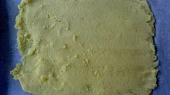 Polenta - základní recept, uvarena polenta na plechu