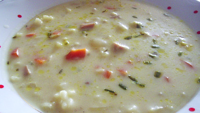 Anglická kari polévka, detail...
