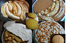 restování banánů;banány na karamel;na to šlehačka a přiložit druhý korpus