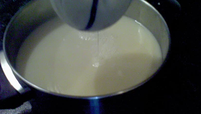 Domací tofu podle Vegetariánské kuchařky, V uterce sojova drt, v hnci sojove mleko - bod 4