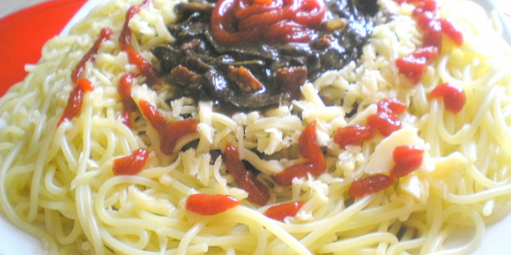 Houbové špagety po úpravách