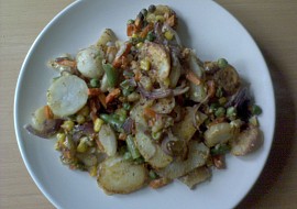 Smetanové brambory se zeleninou