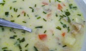 Smetanovo-sýrová polévka s hlívou (detail...)