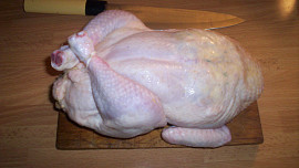 Pánské kuřátko nadívané… rohlíkovo-špekovou nádivkou