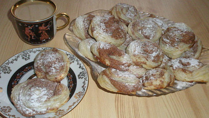 Listové skořicové koláčky