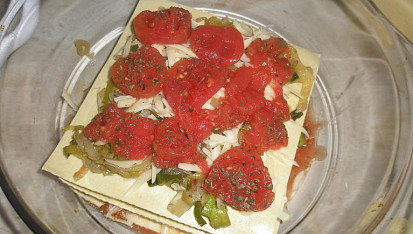 Lasagne podle Kroupovky, dokončení před pečením