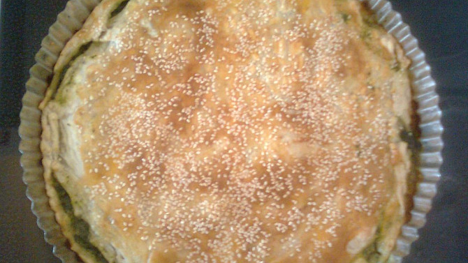 Slaný koláč z listového těsta