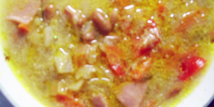 Kysaná fazolová polévka-detail