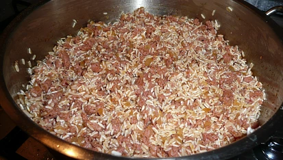 Rizoto z kuřecí sekané