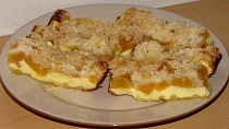 Drobenková tvaroh-ovocná buchta