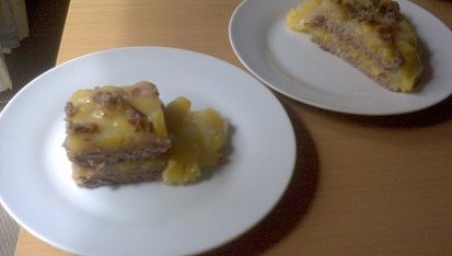 Kakaový dortík s mangovým krémem