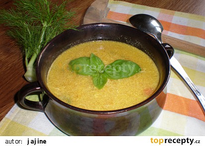 Krémová polévka z mrkve a fenyklu